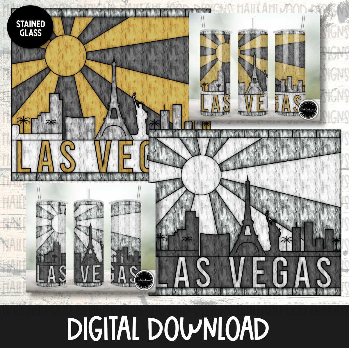 Stained Glass City Skyline Las Vegas NV – Halleahwood