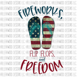 Fireworks Flip Flops Freedom