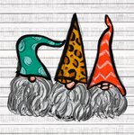Coral and Mint Leopard Gnomes