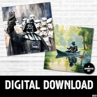 AI Generated Art Vader Selfie and Canoe