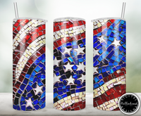 AI Generated Art Mosaic American Flag