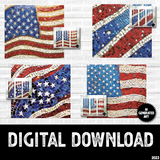 AI Generated Art Mosaic American Flag