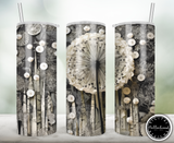 AI Generated Art Paper Dandelion Tumbler Wraps