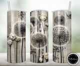 AI Generated Art Paper Dandelion Tumbler Wraps