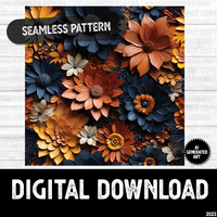 AI Generated Art Seamless Pattern Flowers 2