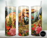 AI Generated Art 3D Tumbler Wrap Dinosaurs