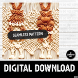 AI Generated Art Embroidered Seamless Pattern Macrame 2