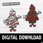 Enamel Pin style- Christmas Tree Cakes