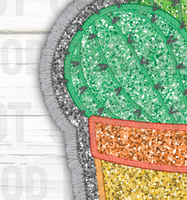 Cactus Dick Enamel Glitter Patches