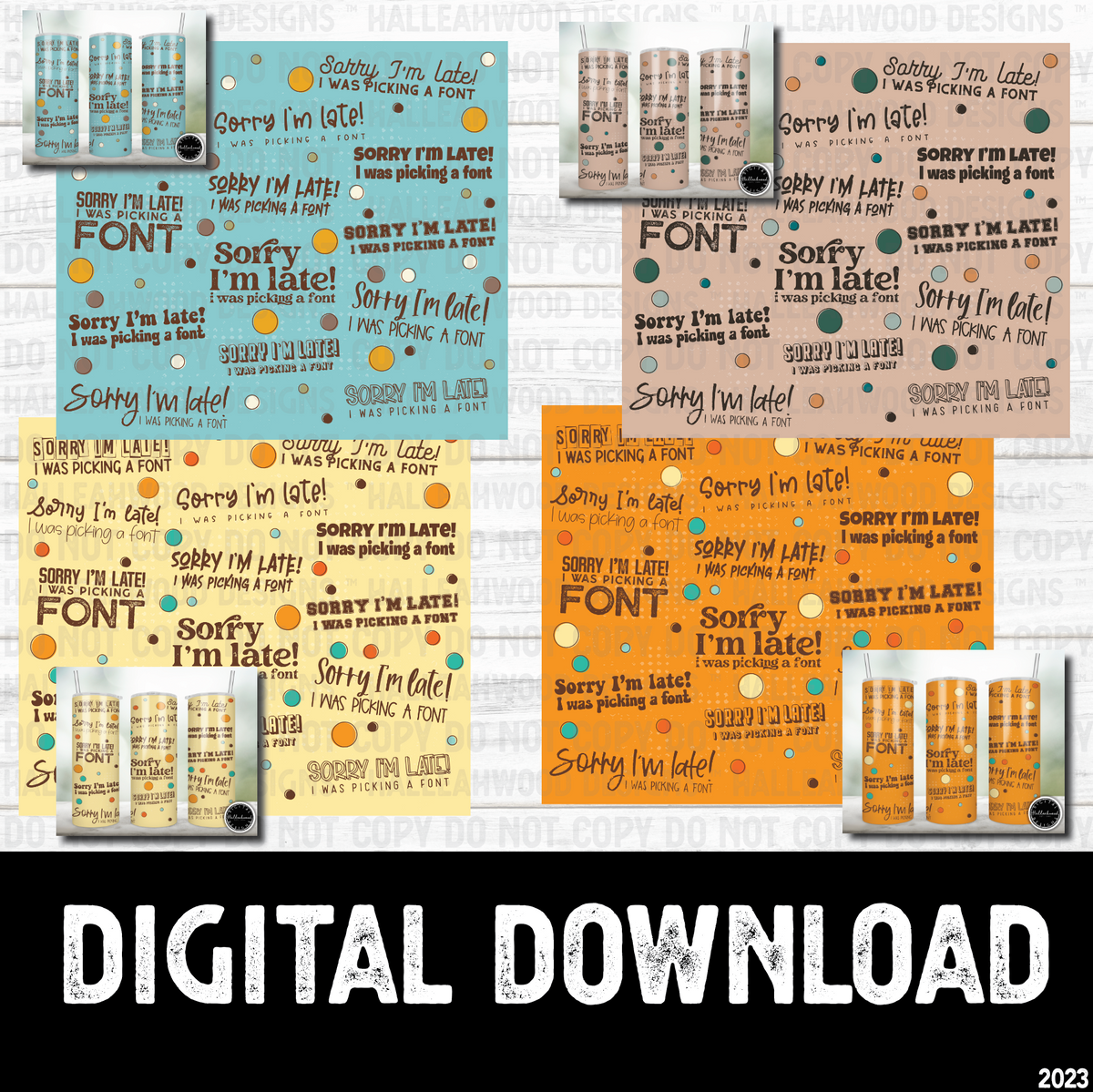 Picking Fonts Tumbler Wrap – Halleahwood