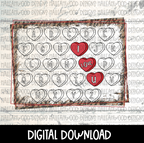 Valentine- Alphabet I Love You