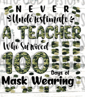 100 Days of School- Masks- Teacher