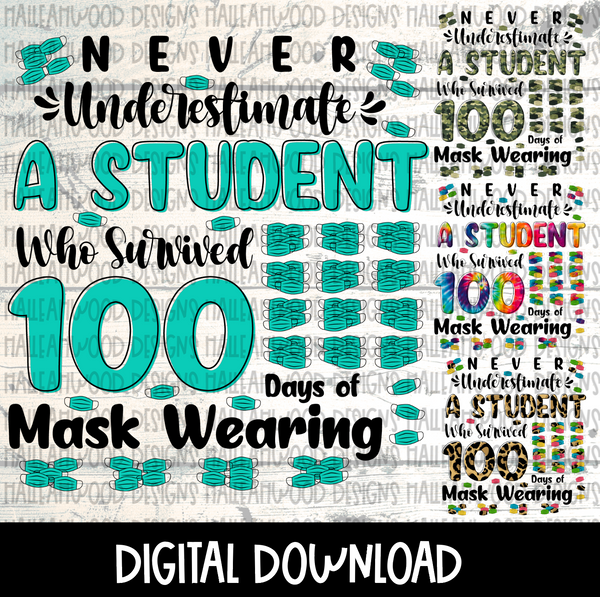 100 Days of School- Masks- Student