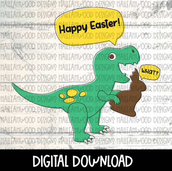 Easter- Dinosaur and Chocolate Bunny