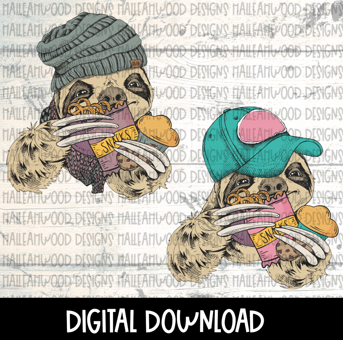 Hipster Sloth- Snacks β Halleahwood