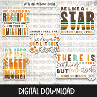 Demotivational Sayings Retro Colors 2- Sticker Bundle