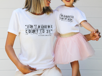 Mom and Kid Design- Can't count to 3