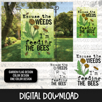 Feed the Bees - Garden Flag
