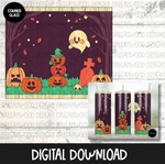 Stained Glass Halloween Pumpkin Tumbler