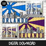 Stained Glass City Skyline Orlando