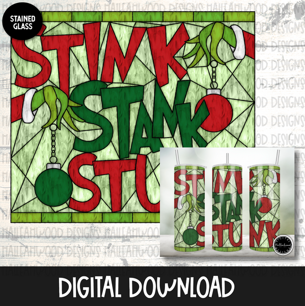 Stained Glass Christmas Stink Stank Stunk