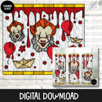 Stained Glass Bloody Clown