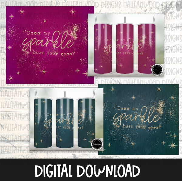 Sparkle Burns Tumbler Pink and Teal