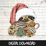Christmas Sloth Pastel