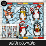 Stained Glass Penguins