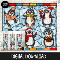 Stained Glass Penguins