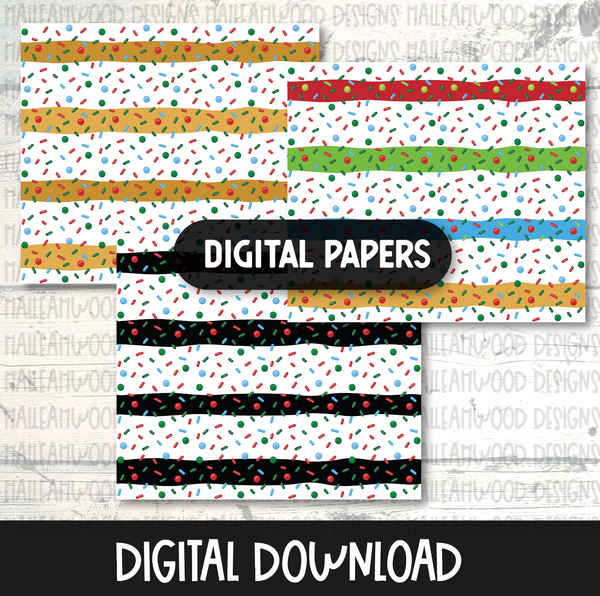 Christmas Sprinkles Digital Paper