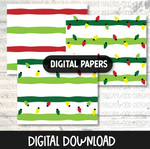 Christmas Lights Digital Paper