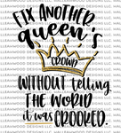 Fix a queen's crown