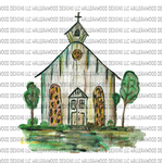 Hand Painted- Country Church