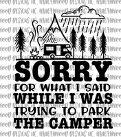 Sorry... Park the Camper