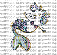 Mermaid Unicorn Painted