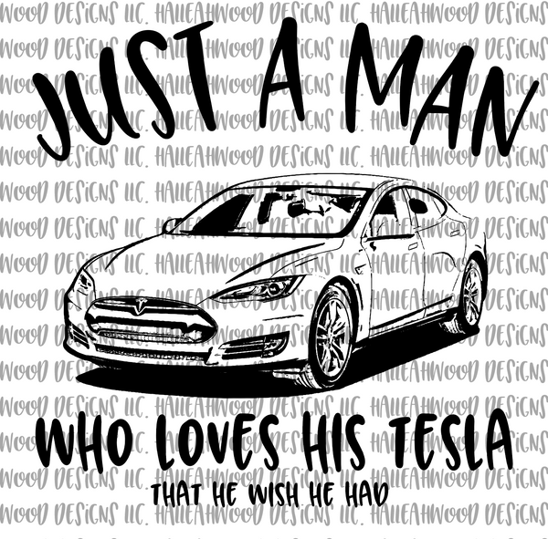 Man who loves his Tesla