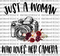 woman loves her camera