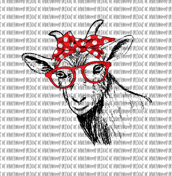 Goat with Bandana and Glasses