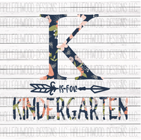 K is for Kindergarten Floral