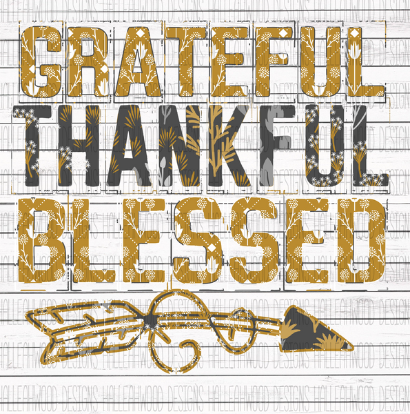 Fall Pattern Thankful Grateful Thankful Blessed- Fall Pattern – Halleahwood