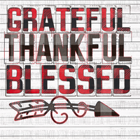 Grateful Thankful Blessed- Plaid
