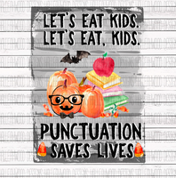 Punctuation saves lives- Halloween without skulls