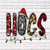 Hogs Pattern Letters- Christmas