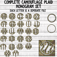 Camouflage Monogram Alphabet- BUNDLE