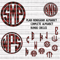 Plaid Monogram Alphabet- BUNDLE