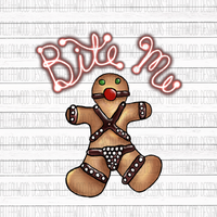 NSFW- Naughty Gingerbread Man Bite Me