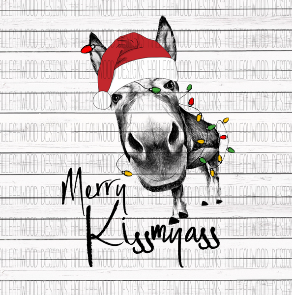 Christmas Donkey- Merry Kissmyass