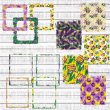 Mardi Gras Themed Borders and Frames
