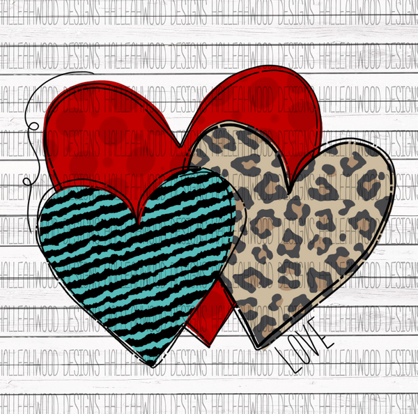Hearts Love Leopard